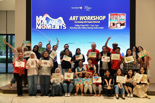 Participants from the Art Workshop at Kiara Bay Sales Gallery demonstrated their works of art by tapping into their creative side using alternative and organic materials.