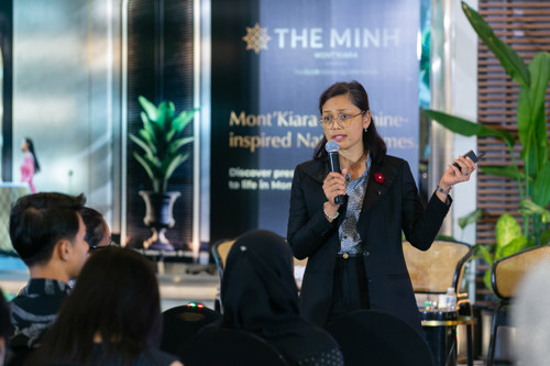 Chief Development Officer Mardiana Rahayu Tukiran presented a product briefing to members of the media regarding The MINH’s design concept as well as its family-friendly layout and amenities.