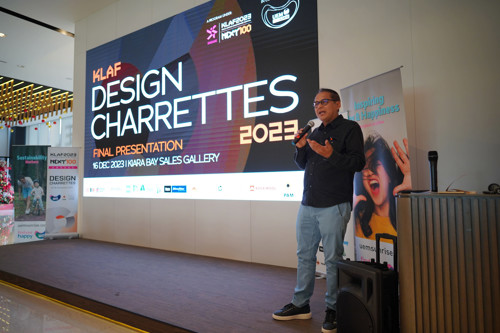 KLAF Director Ar. Norzaini Mufti presented his speech during the closing ceremony of KLAF Design Charrettes 2023 on 16 December. Photo by GarisPixel.